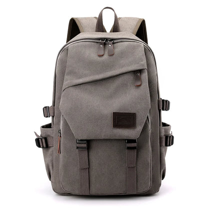 High Quality Canvas Men Backpack Large Capacity School Bags for Teenage Boys Anti-theft Travel Backpack Shoulder Bag