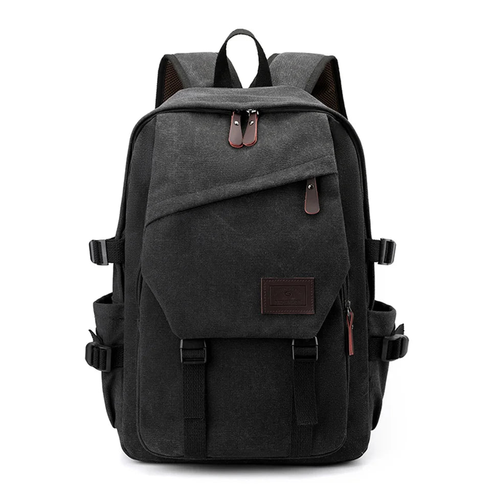 High Quality Canvas Men Backpack Large Capacity School Bags for Teenage Boys Anti-theft Travel Backpack Shoulder Bag
