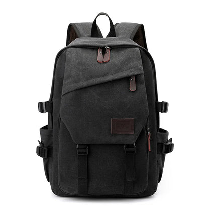 High Quality Canvas Men Backpack Large Capacity School Bags for Teenage Boys Anti-theft Travel Backpack Shoulder Bag