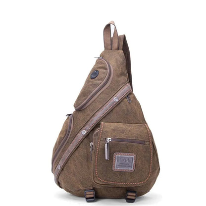 High Quality Canvas Men Messenger Chest Bag Cross body Rucksack Laptop Satchel Climb Military Back Pack Single Shoulder Bag