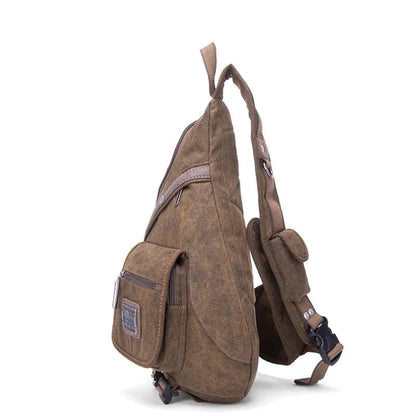 High Quality Canvas Men Messenger Chest Bag Cross body Rucksack Laptop Satchel Climb Military Back Pack Single Shoulder Bag
