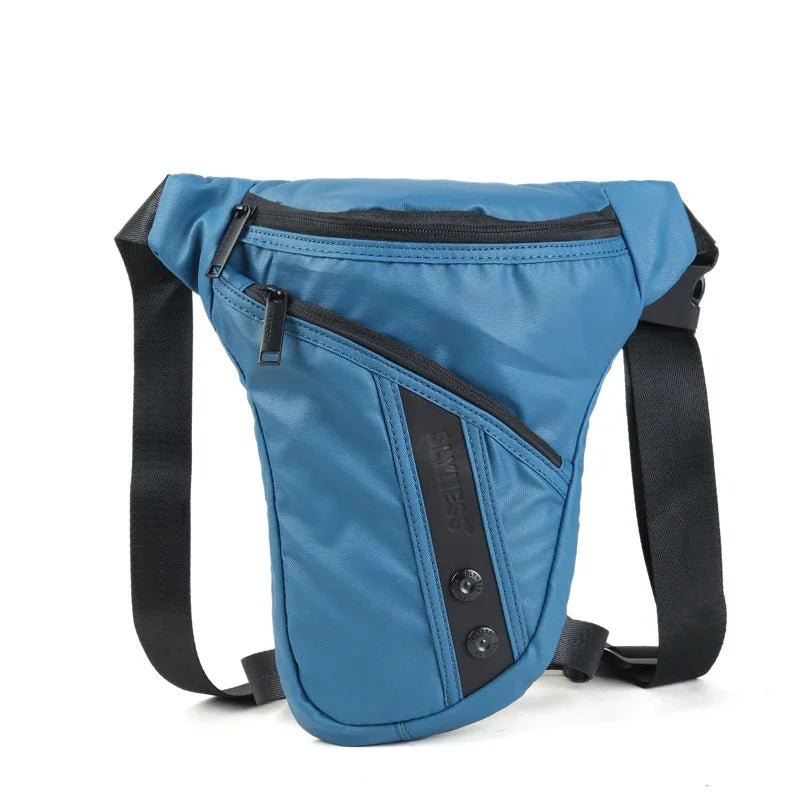 High Quality Canvas/Nylon Male Hip Bum Belt Fanny Pack Motorcycle Riding Shoulder Multi-Function Bag Leg Waist Men Drop Bags