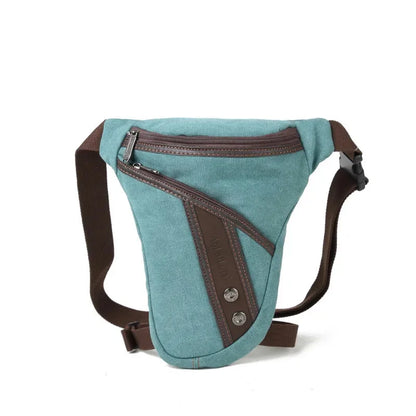 High Quality Canvas/Nylon Male Hip Bum Belt Fanny Pack Motorcycle Riding Shoulder Multi-Function Bag Leg Waist Men Drop Bags