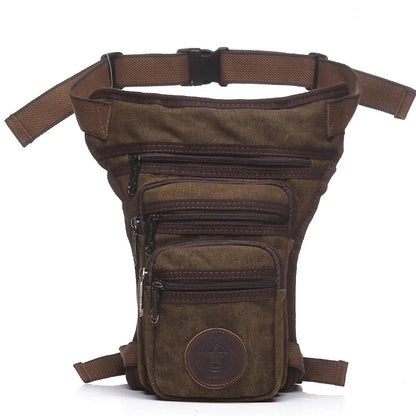 High Quality Canvas/Nylon Men Drop Leg Fanny Military Waist Pack Belt Hip Bum Purse Shoulder Crossbody Messenger Bags