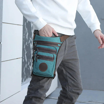 High Quality Canvas/Nylon Men Drop Leg Fanny Military Waist Pack Belt Hip Bum Purse Shoulder Crossbody Messenger Bags