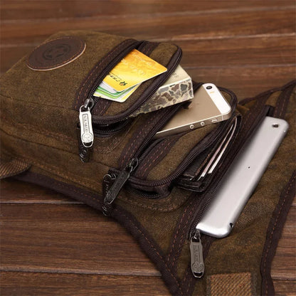 High Quality Canvas/Nylon Men Drop Leg Fanny Military Waist Pack Belt Hip Bum Purse Shoulder Crossbody Messenger Bags