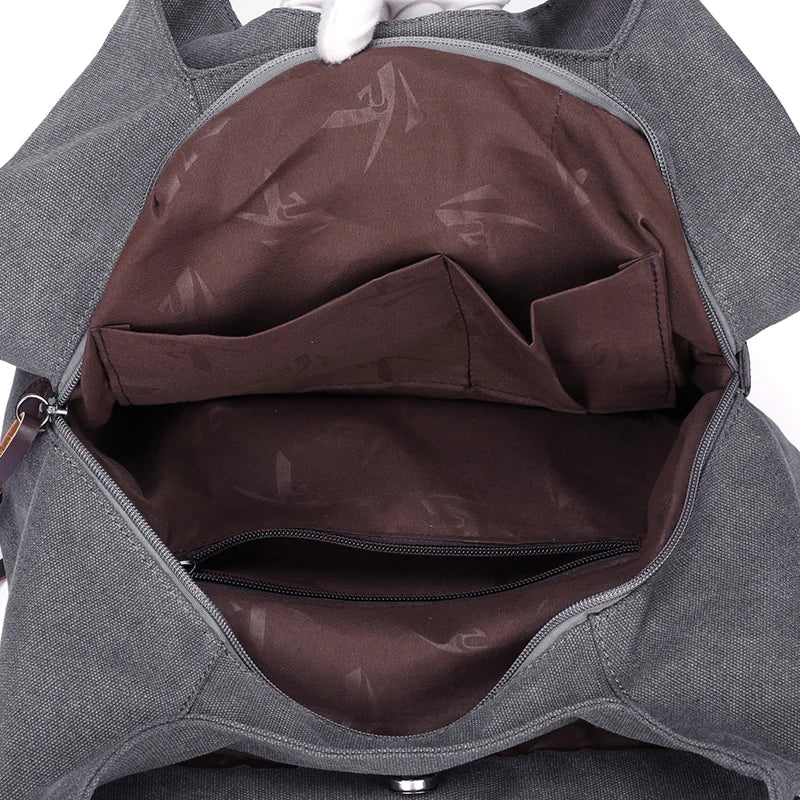 High Quality Canvas Women Handbag Casual Large Capacity Hobos Messenger Bag Female Totes Bolsas Women's Purse Solid Shoulder Bag