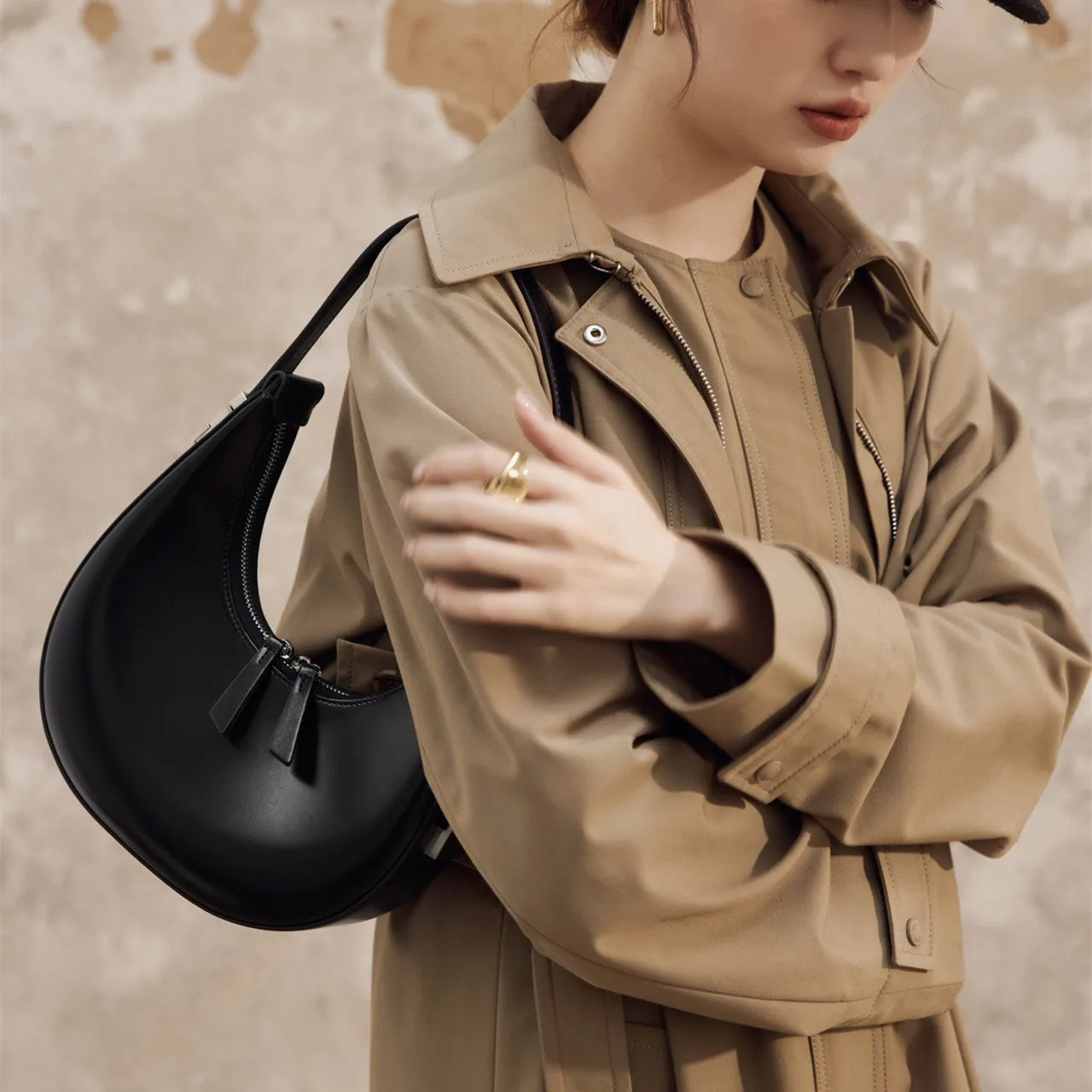 High Quality Commuter Underarm Bag Fashion Double Zipper Large Capacity Hobos Women Shoulder Bags All-match Luxury Handbags