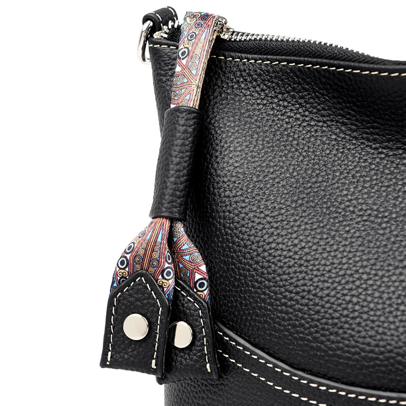 High Quality Cow Leather Purse and Handbags for Female Luxury Genuine Leather Women Bags 2024 Ladies Shoulder Crossbody Tote Sac