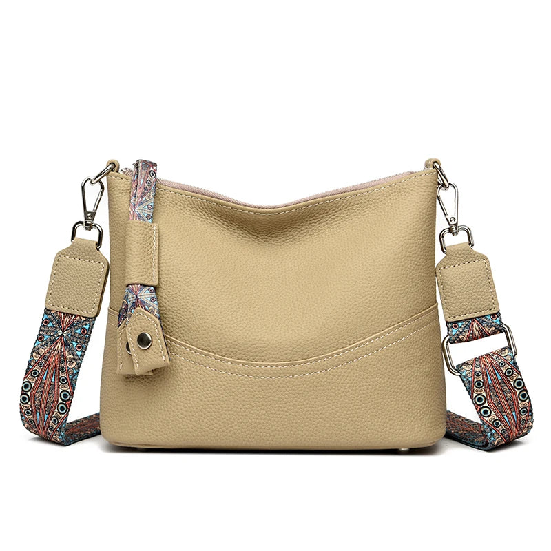 High Quality Cow Leather Purse and Handbags for Female Luxury Genuine Leather Women Bags 2024 Ladies Shoulder Crossbody Tote Sac