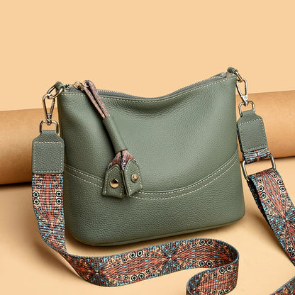 High Quality Cow Leather Purse and Handbags for Female Luxury Genuine Leather Women Bags 2024 Ladies Shoulder Crossbody Tote Sac