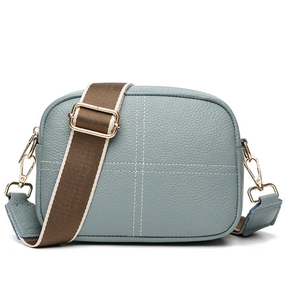 High Quality Cow Leather Shoulder Bag Crossbody for Women 2023 Fashion Pure Colour Soft Genuine Leather Handbag Messenger Bags
