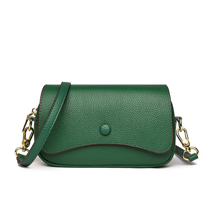 High Quality Cow Leather Shoulder Crossbody Bag for Women Designer Solid Genuine Leather Small Handbag Female Messenger Tote Sac