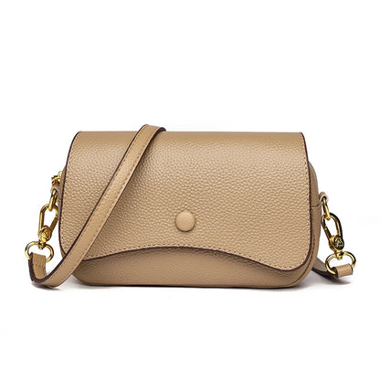 High Quality Cow Leather Shoulder Crossbody Bag for Women Designer Solid Genuine Leather Small Handbag Female Messenger Tote Sac