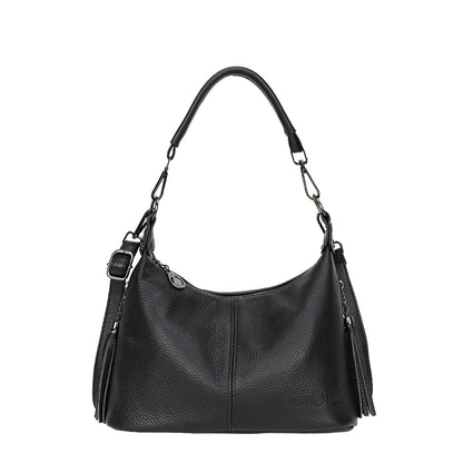High Quality Cow Leather Women Shoulder Crossbody Bags Luxury Tassal  Bags Casual Genuine Leather Handbag Female Tote Sac 2024