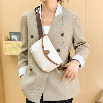 High Quality Cow Leather Women's Crossbody Bag With Small Purse Female Handbags Waist Bag Luxury Genuine Leather Woman Chest Bag