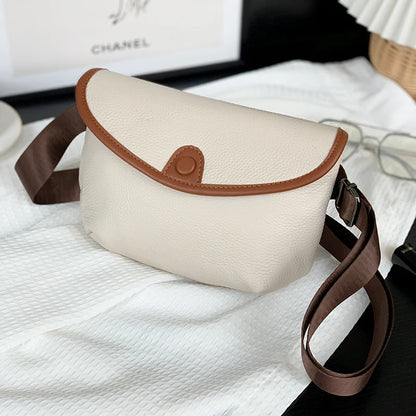 High Quality Cow Leather Women's Crossbody Bag With Small Purse Female Handbags Waist Bag Luxury Genuine Leather Woman Chest Bag