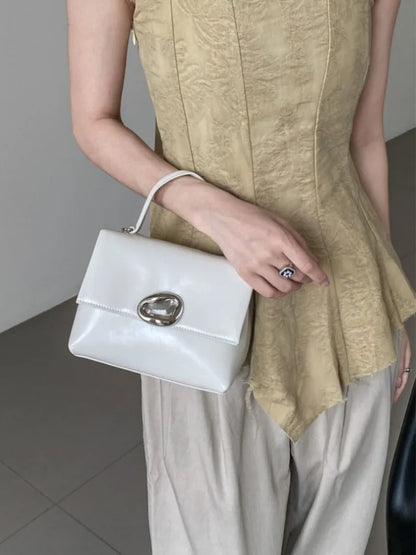 High Quality Cowhide Handbags 2024 New Small Square Bag All-match Fashion Portable Crossbody Shoulder Purses Elegant Pouch