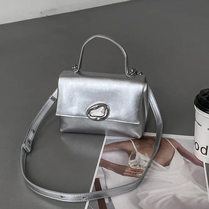 High Quality Cowhide Handbags 2024 New Small Square Bag All-match Fashion Portable Crossbody Shoulder Purses Elegant Pouch