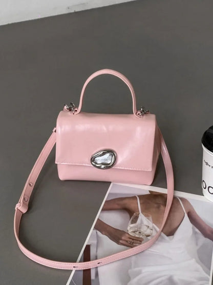 High Quality Cowhide Handbags 2024 New Small Square Bag All-match Fashion Portable Crossbody Shoulder Purses Elegant Pouch