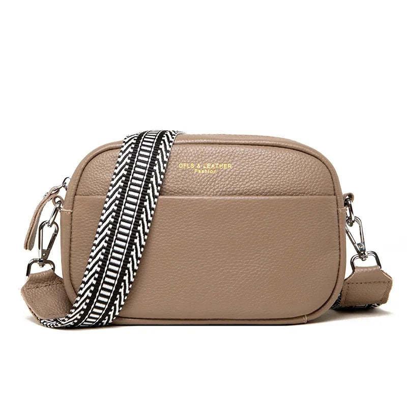 High Quality Cowhide Shoulder Crossbody Bags for Women Luxury Genuine Leather Female Messenger Tote Sac Designer Ladies Handbags