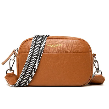 High Quality Cowhide Shoulder Crossbody Bags for Women Luxury Genuine Leather Female Messenger Tote Sac Designer Ladies Handbags