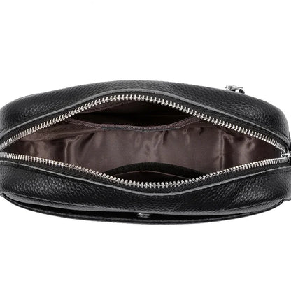 High Quality Cowhide Shoulder Crossbody Bags for Women Luxury Genuine Leather Female Messenger Tote Sac Designer Ladies Handbags