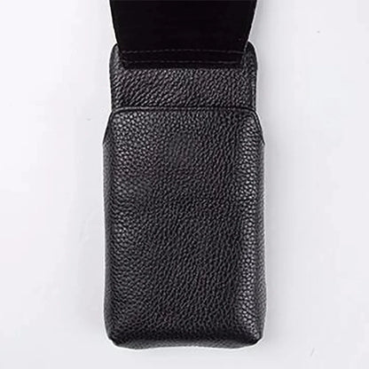 High Quality Cowhide Waist Bags Loop Skin Belt Fanny Pack Male Casual Hook 5-6'' Genuine Leather Men Mobile/Cell Phone Case Bag