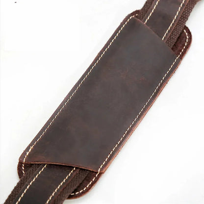 High Quality Crazy Horse Shoulder Strap Genuine Leather Straps For Travel Briefcase Bag strap for Handbags