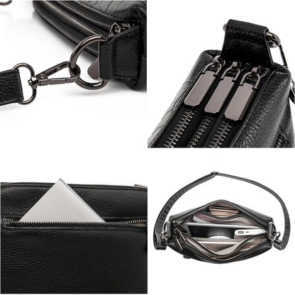 High Quality Crocod Pattern Genuine Leather Shoulder Crossbody Bag for Women 2023 Designer 3 Layers Cowhide Handbags Women's bag