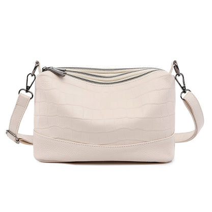 High Quality Crocod Pattern Genuine Leather Shoulder Crossbody Bag for Women 2023 Designer 3 Layers Cowhide Handbags Women's bag