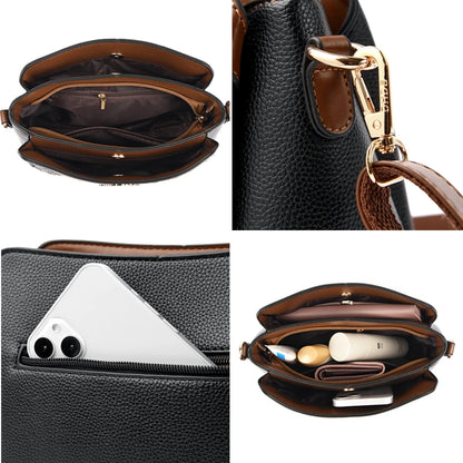 High Quality Crocod Pattern Leather Shoulder Crossbody Bag For Women Designer 3 Layers Handbag Luxury Small Female Messenger Sac