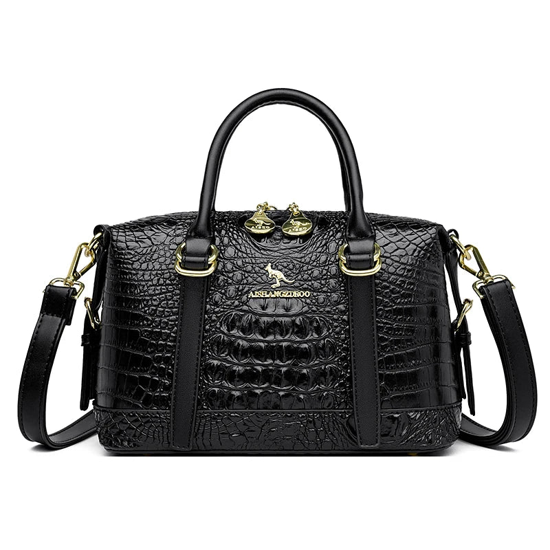 High Quality Crocod Pattern Leather Shoulder Messenger Bag For Women 2023 Famous Designer Crossbody Bag Luxury Handbag Women Bag