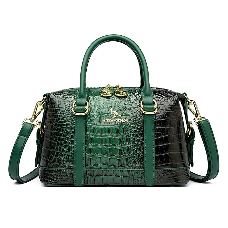 High Quality Crocod Pattern Leather Shoulder Messenger Bag For Women 2023 Famous Designer Crossbody Bag Luxury Handbag Women Bag
