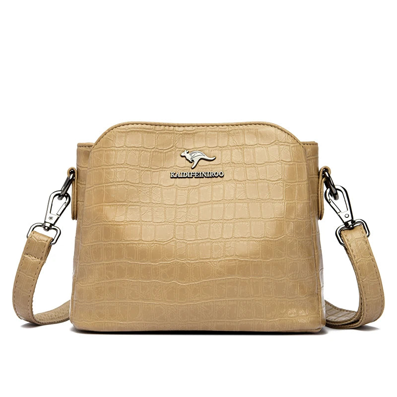 High Quality Crocod Pattern Leather Women Tote Bag Luxury Women's Shoulder Messenger Bags 2023 Designer Female Messenger Handbag