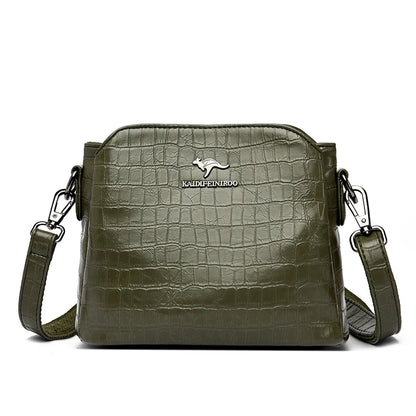 High Quality Crocod Pattern Leather Women Tote Bag Luxury Women's Shoulder Messenger Bags 2023 Designer Female Messenger Handbag