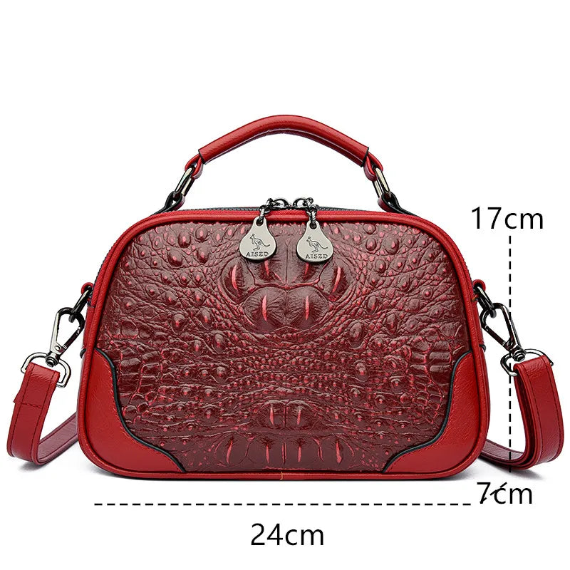 High Quality Crocodile Pattern Leather Shoulder Crossbody Bags for Wome 2023 Designer Handbags Fashion Ladies Messenger Tote Sac