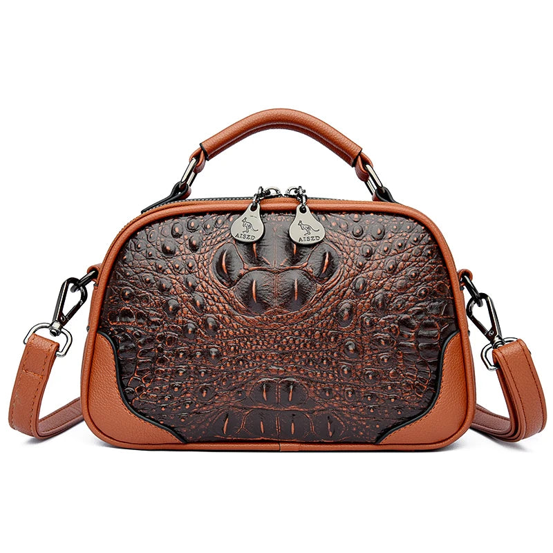 High Quality Crocodile Pattern Leather Shoulder Crossbody Bags for Wome 2023 Designer Handbags Fashion Ladies Messenger Tote Sac