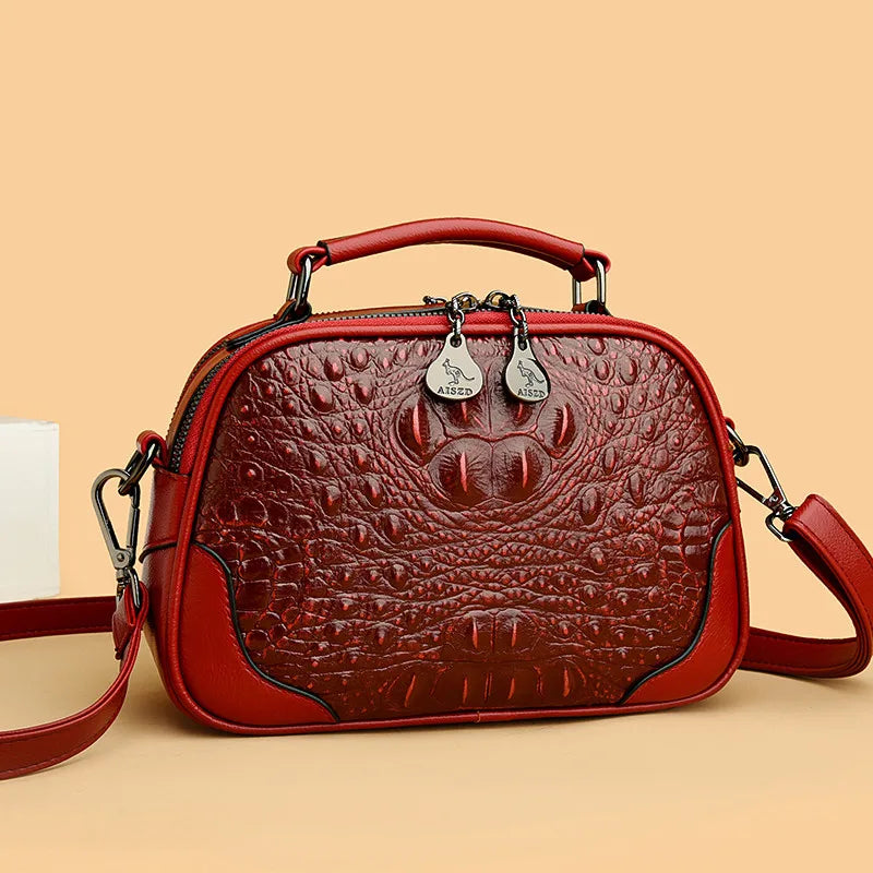 High Quality Crocodile Pattern Leather Shoulder Crossbody Bags for Wome 2023 Designer Handbags Fashion Ladies Messenger Tote Sac