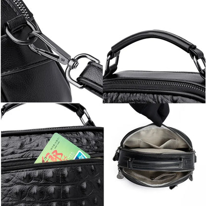 High Quality Crocodile Pattern Leather Shoulder Crossbody Bags for Wome 2023 Designer Handbags Fashion Ladies Messenger Tote Sac