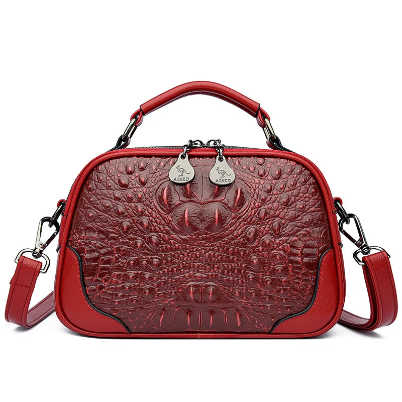 High Quality Crocodile Pattern Leather Shoulder Crossbody Bags for Wome 2023 Designer Handbags Fashion Ladies Messenger Tote Sac