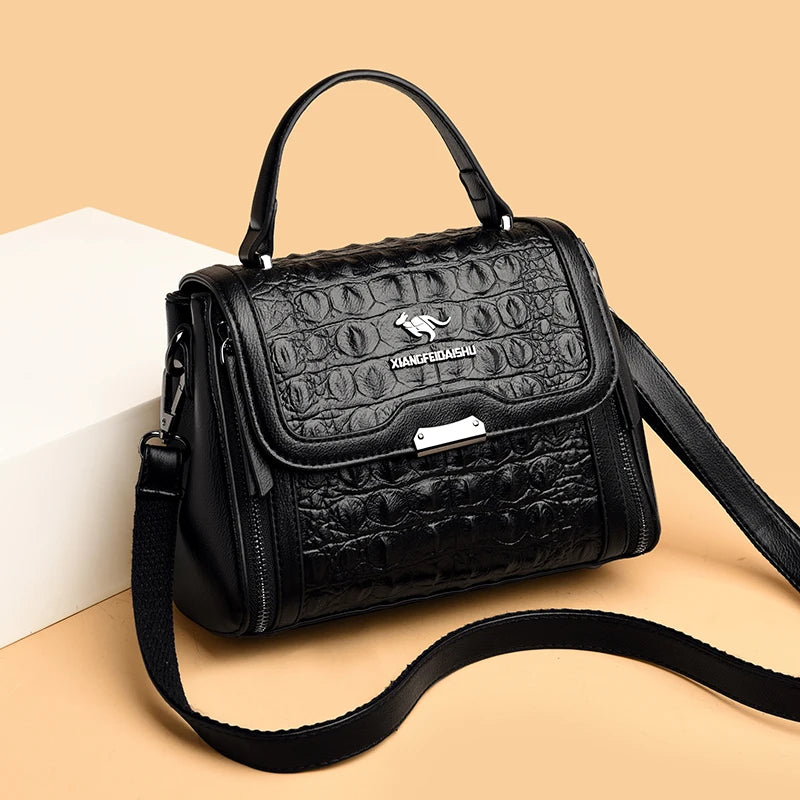 High Quality Crocodile Pattern Leather Women Handbags Luxury Brand Female Shoulder Bag Fashion Messenger Bag New Ladies Tote Sac