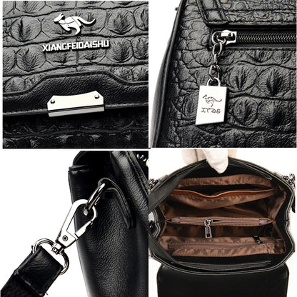 High Quality Crocodile Pattern Leather Women Handbags Luxury Brand Female Shoulder Bag Fashion Messenger Bag New Ladies Tote Sac