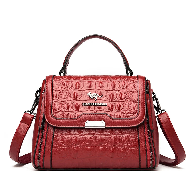 High Quality Crocodile Pattern Leather Women Handbags Luxury Brand Female Shoulder Bag Fashion Messenger Bag New Ladies Tote Sac