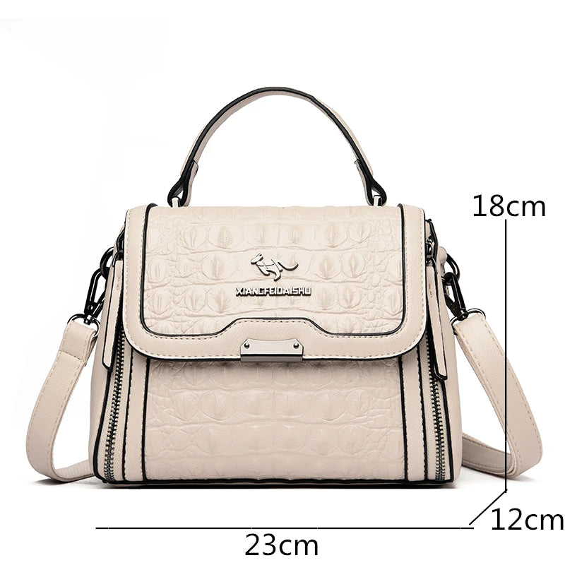 High Quality Crocodile Pattern Leather Women Handbags Luxury Brand Female Shoulder Bag Fashion Messenger Bag New Ladies Tote Sac