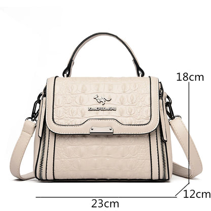 High Quality Crocodile Pattern Leather Women Handbags Luxury Brand Female Shoulder Bag Fashion Messenger Bag New Ladies Tote Sac