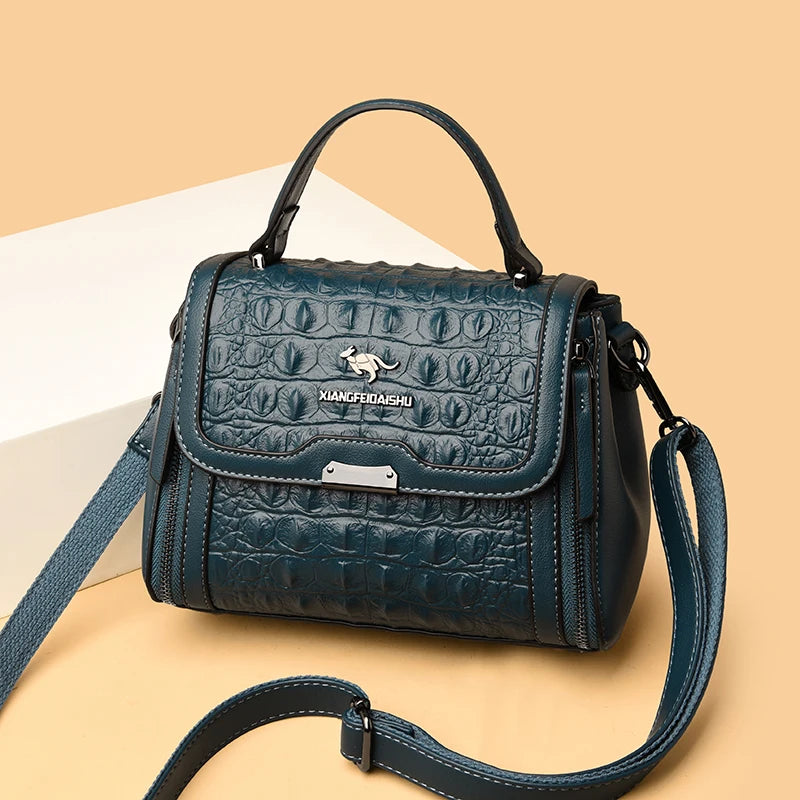 High Quality Crocodile Pattern Leather Women Handbags Luxury Brand Female Shoulder Bag Fashion Messenger Bag New Ladies Tote Sac
