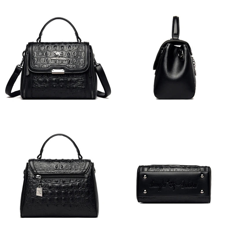 High Quality Crocodile Pattern Leather Women Handbags Luxury Brand Female Shoulder Bag Fashion Messenger Bag New Ladies Tote Sac