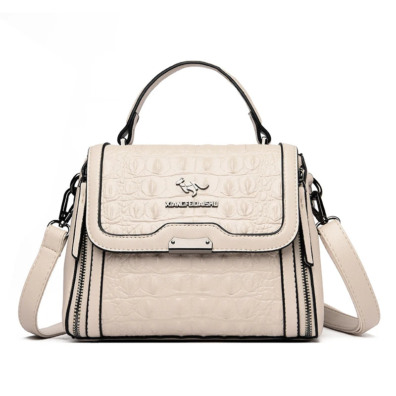 High Quality Crocodile Pattern Leather Women Handbags Luxury Brand Female Shoulder Bag Fashion Messenger Bag New Ladies Tote Sac