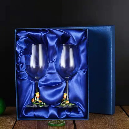 High Quality Crystal Glass Red Wine Glass Enamel Tulip Champagne Glass Glasses for Champagne Wineglass Whiskey Cup Cups Vintage